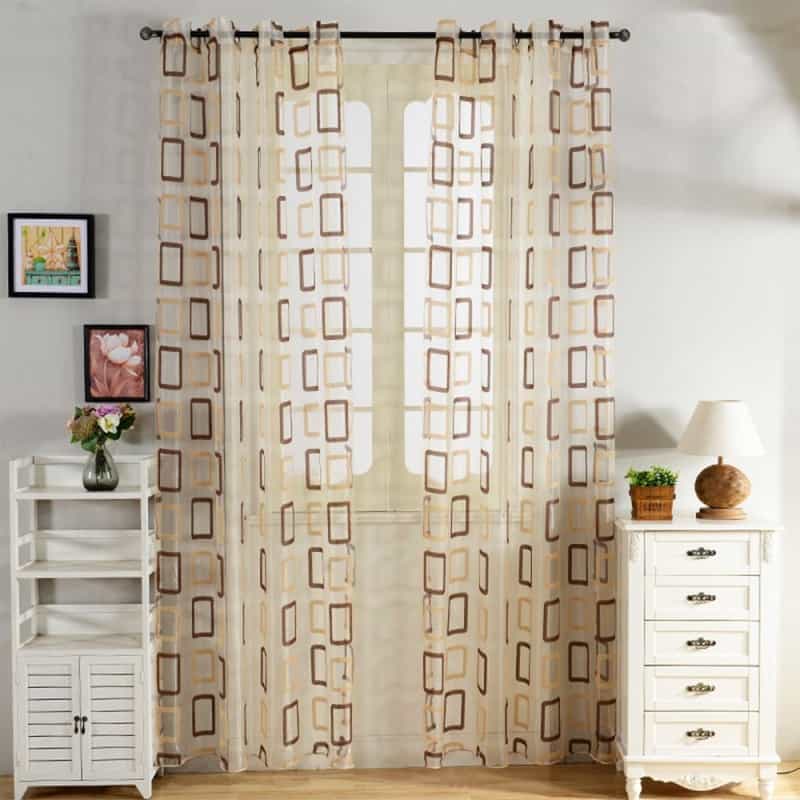 Dolce Mela Modern Sheer Curtain Panels - Nice