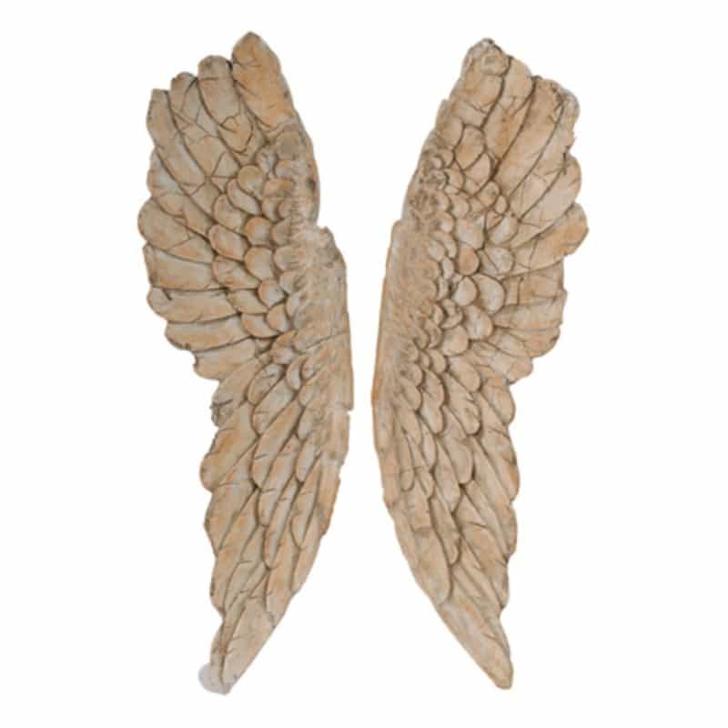 Angel Wings Statue Wall Art, Set Of 2, Brown