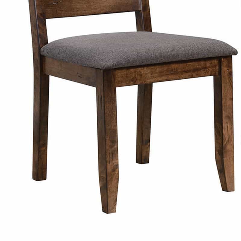 Wooden Ladder Back Dining Chairs, Knotty Nutmeg & Brown, Set Of 2