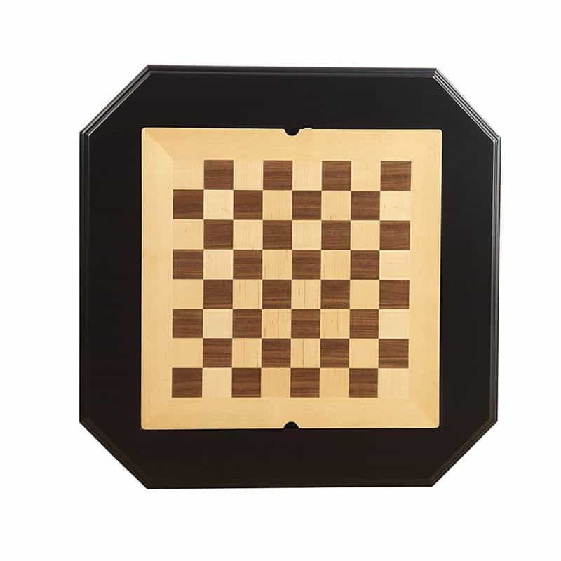 Wooden Chess Game Tablewith One Drawer, Black