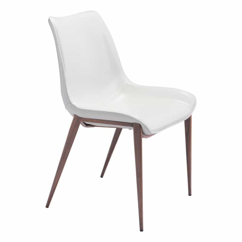 Magnus Dining Chair (Set Of 2) White & Walnut