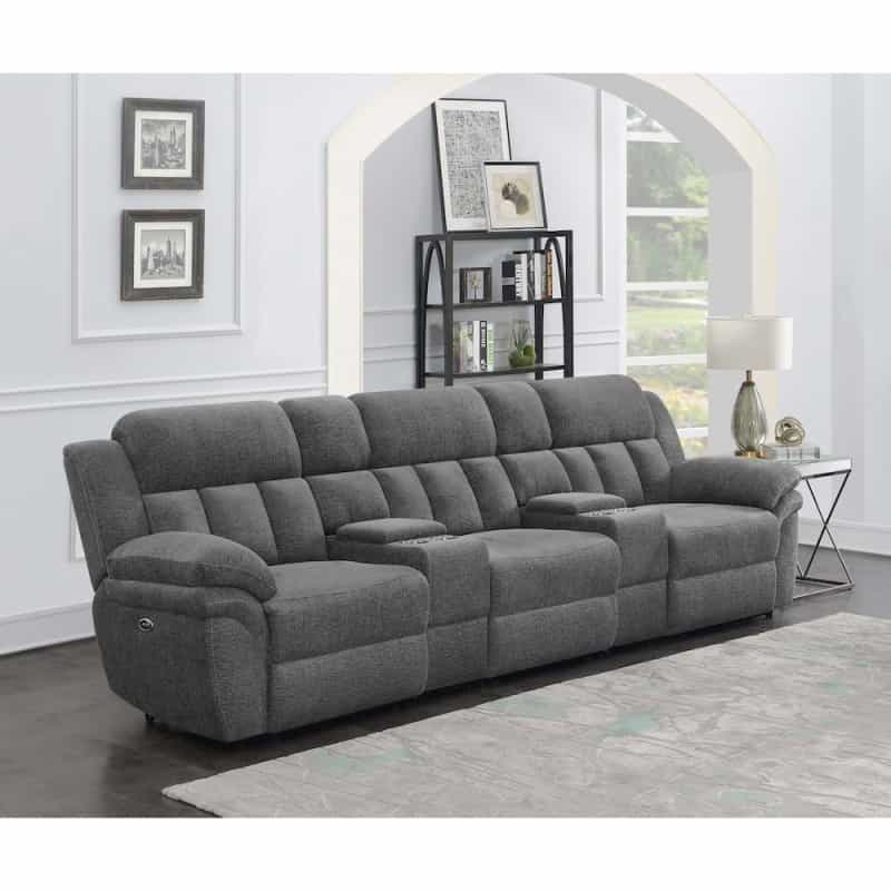 Bahrain 5-Piece Power Home Theater Seating Charcoal