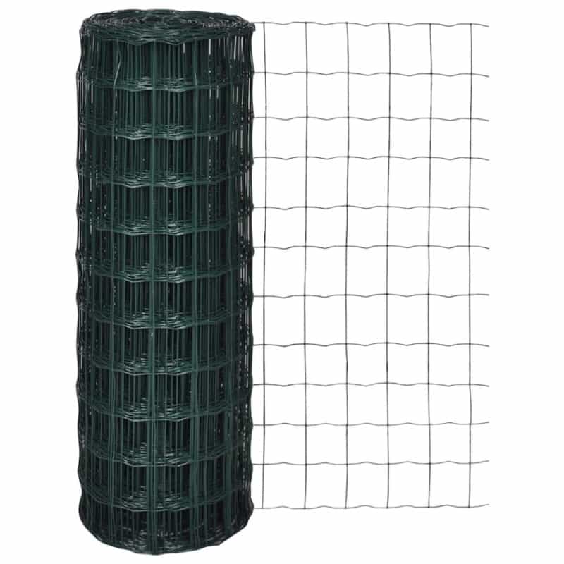 Vidaxl Euro Fence Steel 82Ft X 3.3Ft Green, 140591