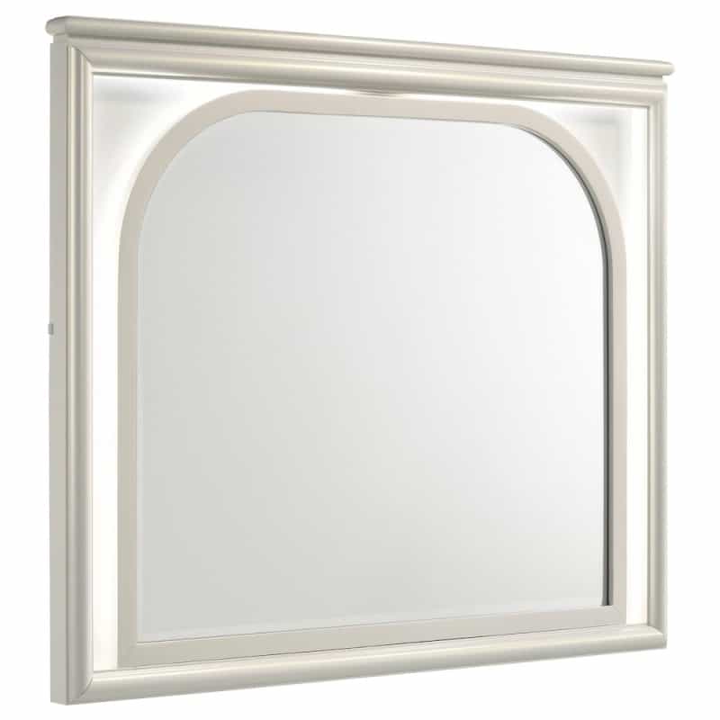 Olivia Led Dresser Mirror Pearl White