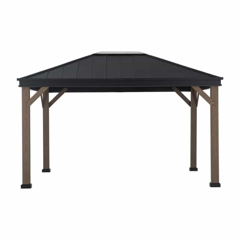 Sunjoy Cedarville 11 X 13 Ft Outdoor Black Steel Hardtop Gazebo With Skylight