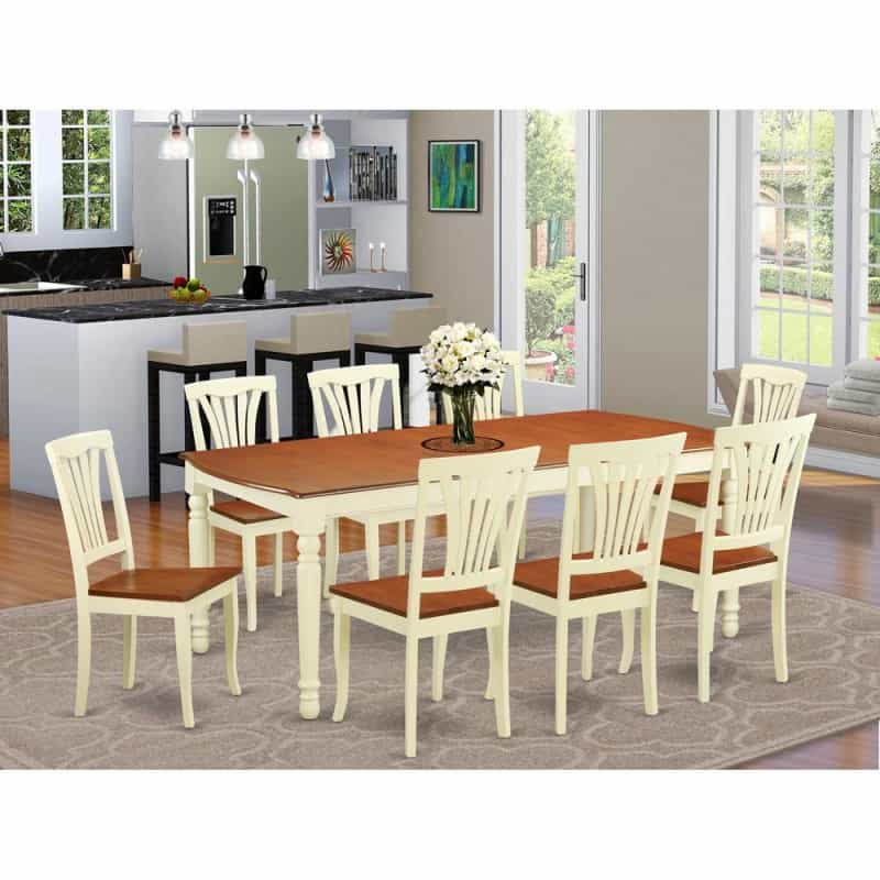 9 Pc Dining Room Set -Dining Table And 8 Dining Chairs