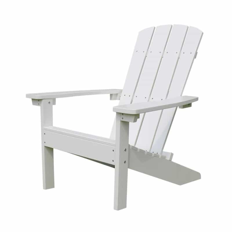 Lakeside Faux Wood Adirondack Chair, White