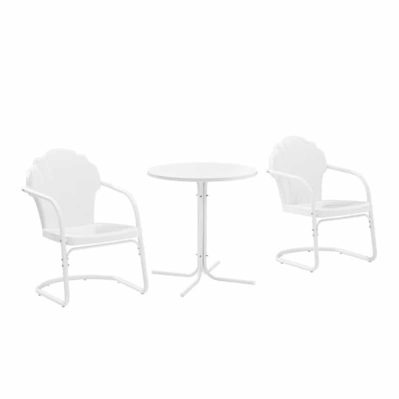 Tulip 3Pc Retro Outdoor Bistro Set - Bistro Table & 2 Chairs