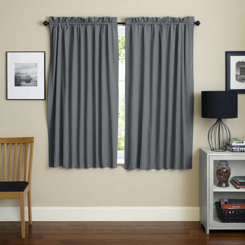 Blazing Needles 63-Inch By 52-Inch Twill Curtain Panels (Set Of 2)