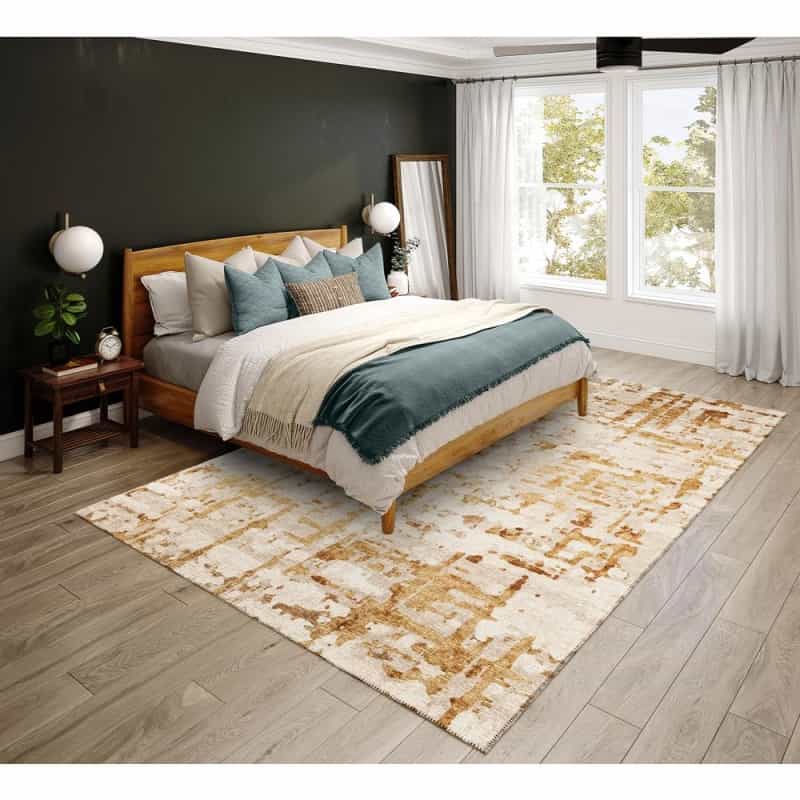 Bravado Caramel Contemporary Abstract 5' X 7'6" Area Rug Caramel Abv35