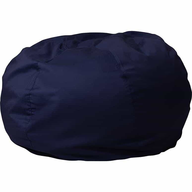 Oversized Solid Navy Blue Refillable Bean Bag Chair For All Ages