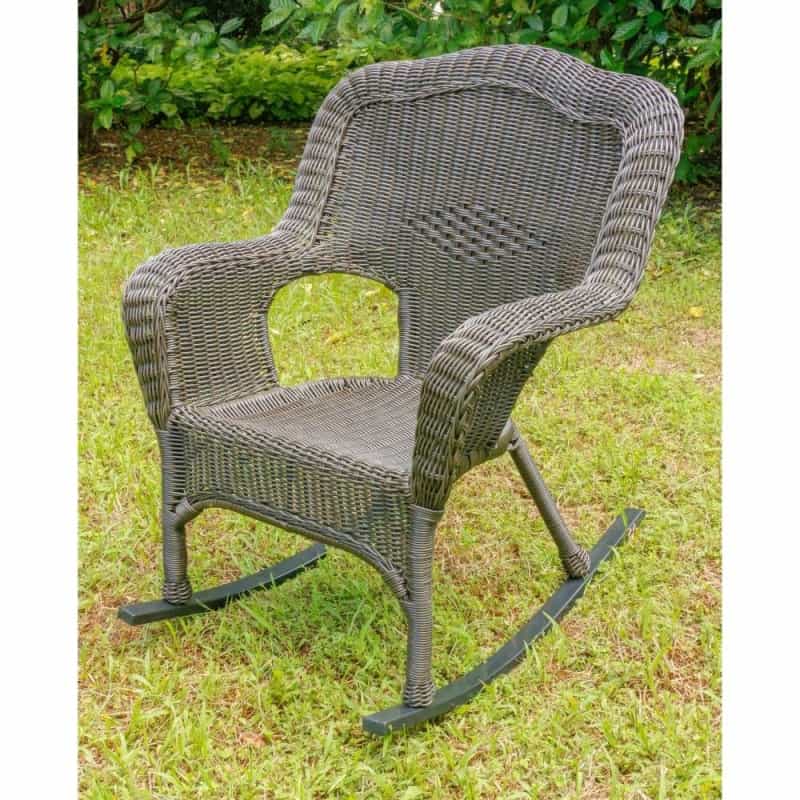 Maui Camelback Resin Wicker/ Steel Outdoor Rocking Chair (Set Of 1) - Antique Pecan