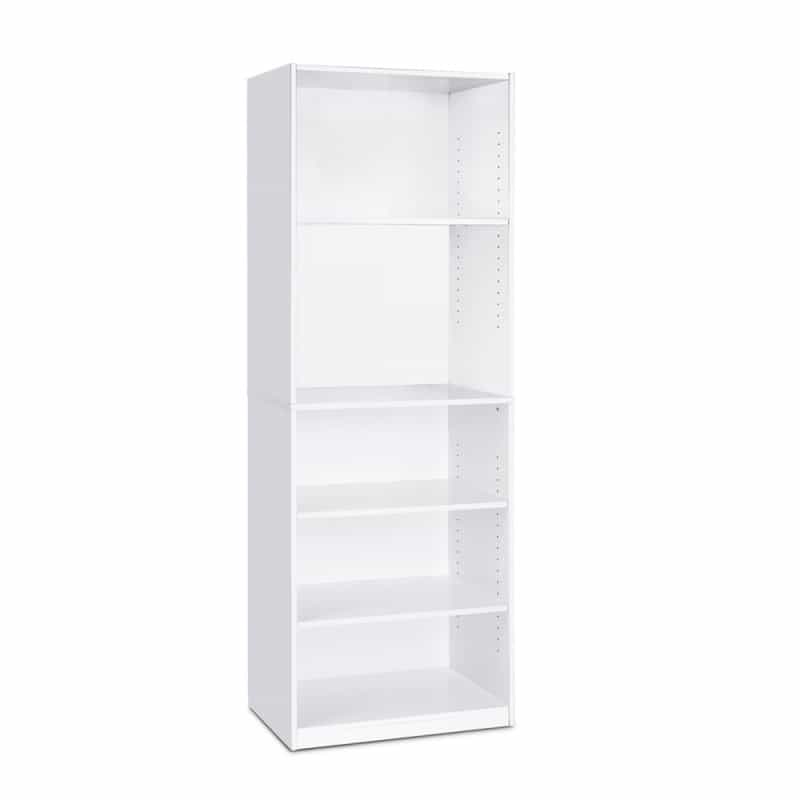 Jaya Simple Home 5-Shelf Bookcase - White