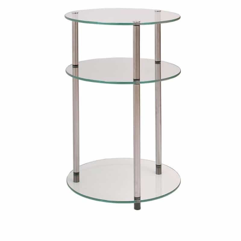 Designs2go Classic Glass 3 Tier Round Table