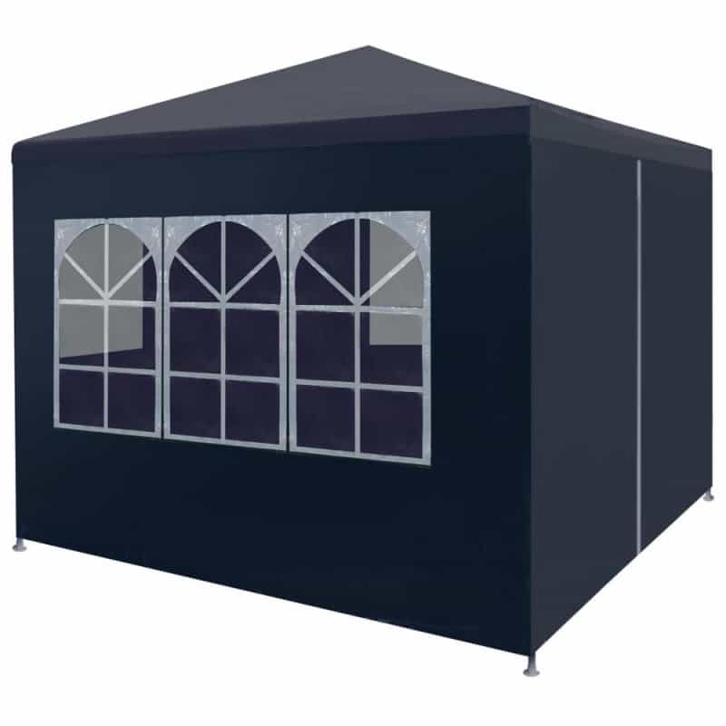 Party Tent Blue Polyethylene Roof And Side Panels