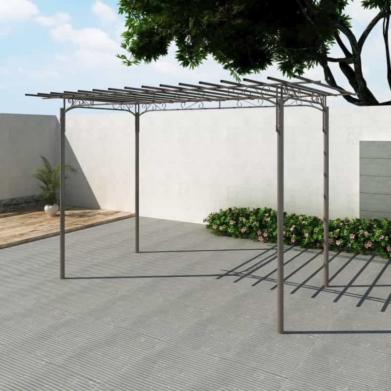 Garden Arch Brown Steel Large Decorative Inlays Garden Arch