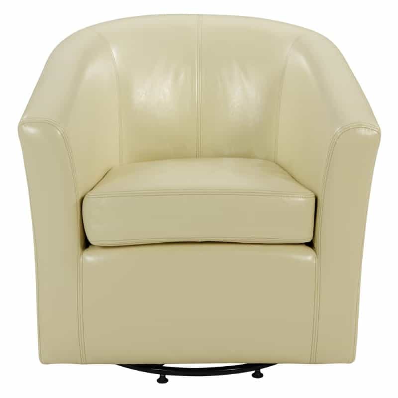 Hayden Bonded Leather Swivel Accent Arm Chair