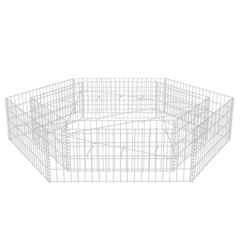 Gabion Raised Bed Silver Galvanized Steel 78.7X68.1X15.7 In