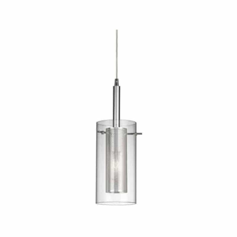 1Lt Metal And Glass Pendant