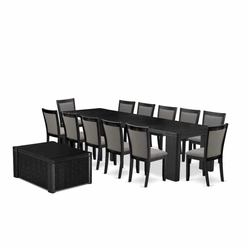 14-Piece Dining Room Table Set A Rectangular Kitchen Table With A Coffee Table