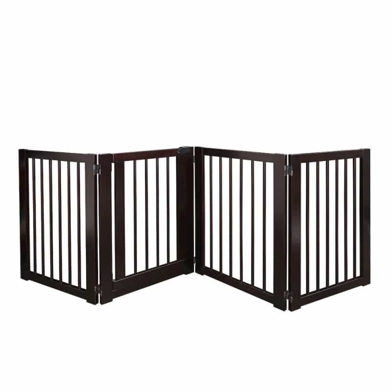 American Trails Free Standing Pet Gate With Door-Espresso