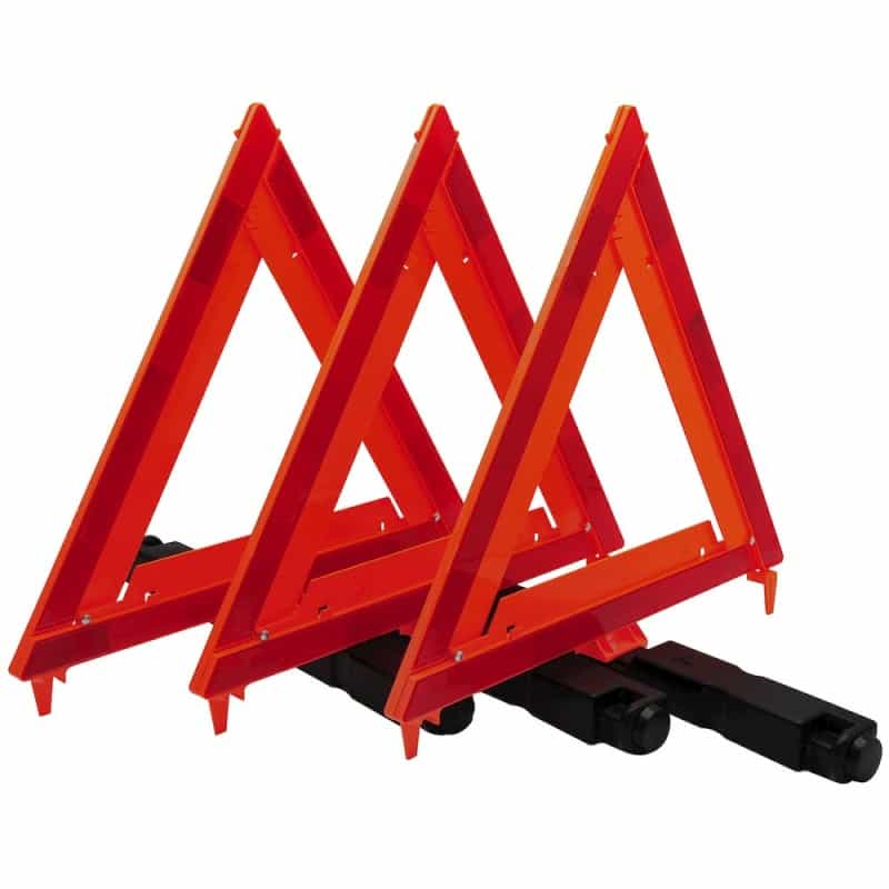 3 Pack Warning Triangle Dot Approved 17X17in Reflective