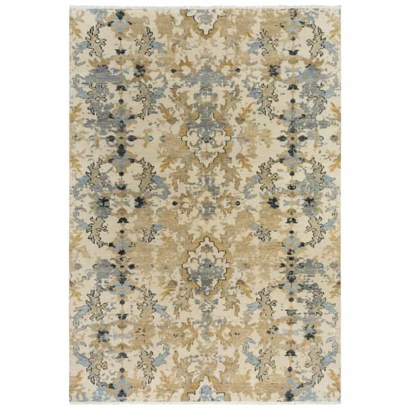 Hand Knotted Cut Pile Wool Rug, 6' X 9'