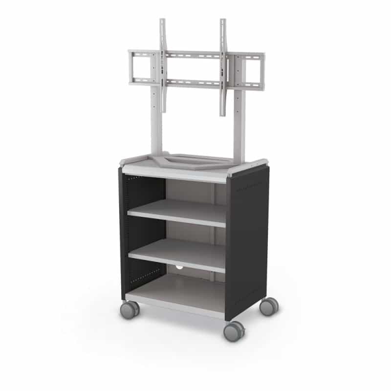 Compass Cabinet - Midi H2 -Shelves / Casters / Tv Mount -Black