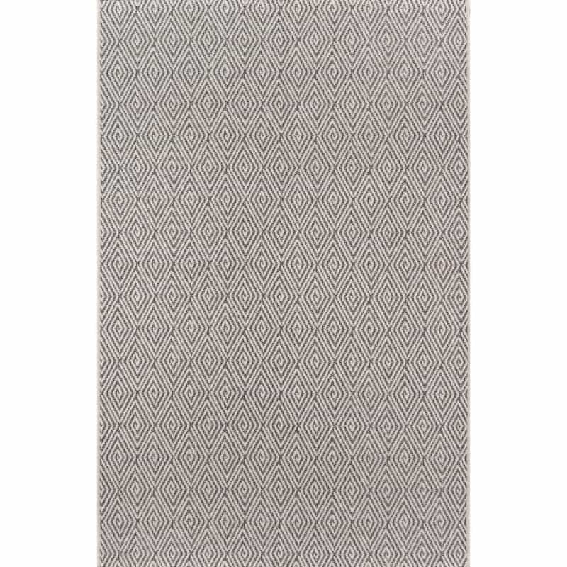 Contemporary Runner Area Rug, Charcoal, 2' X 10' Runner
