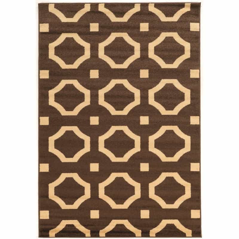 Claremont Octagon Brown & Beige 8X10, Rug