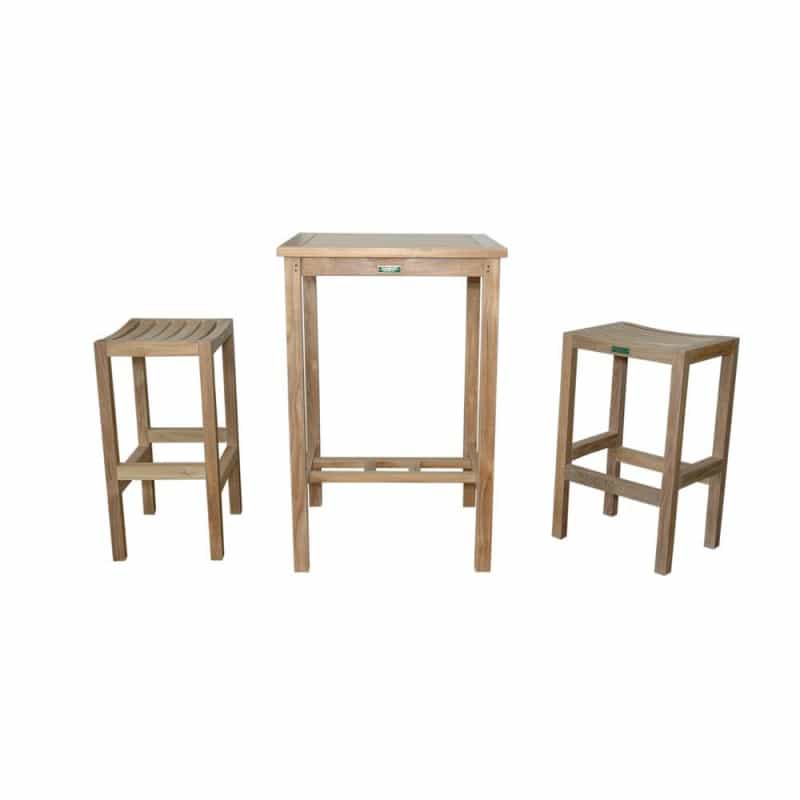 Chairs And Side Square Table 3 Piece Set