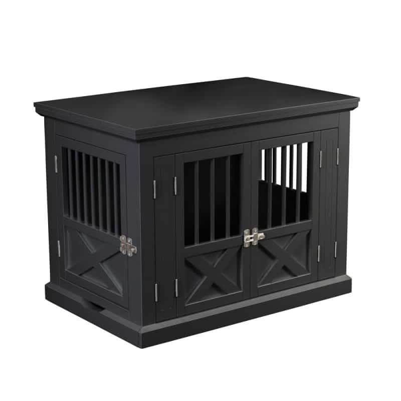 Triple Door Dog Crate, Black, Medium