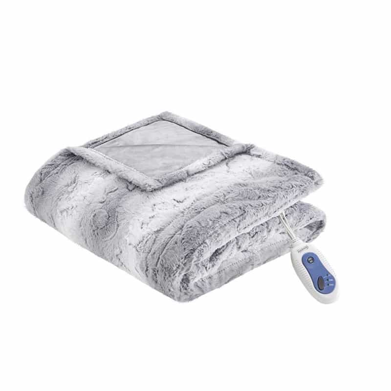 Oversized Faux Fur Heated Throw