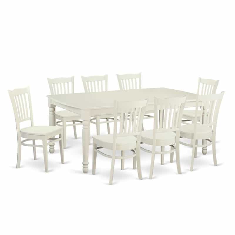 9 Pc Kitchen Nook Dining Set For 8- Dining Table And 8 Dining Chairs