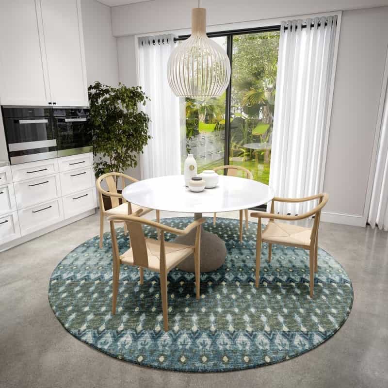 Bravado Moody Transitional Ikat 8' X 8' Area Rug Moody Abv31