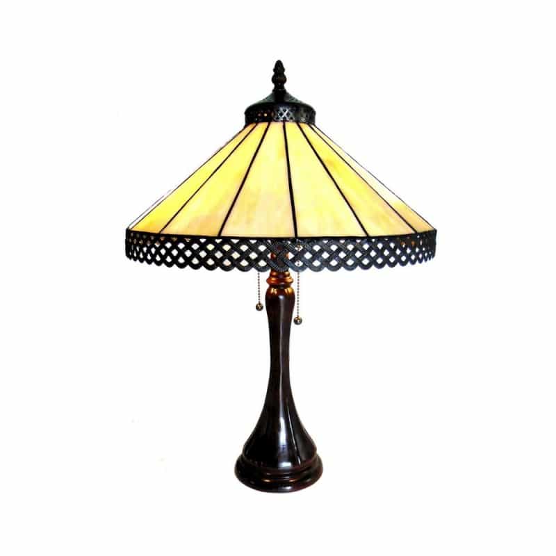 Mila Tiffany-Style 2 Light Table Lamp 16" Shade
