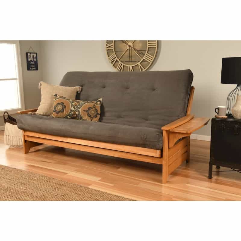 Phoenix Frame Queen-Butternut Finish-Suede Gray Mattress