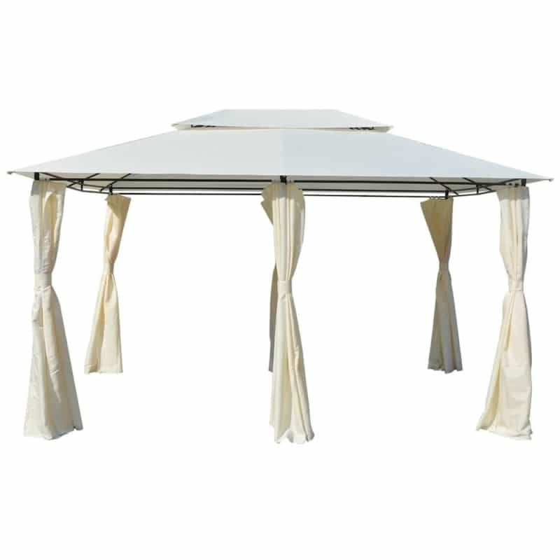 Vidaxl Garden Marquee With Curtains 157.5"X118.1" White , 43216