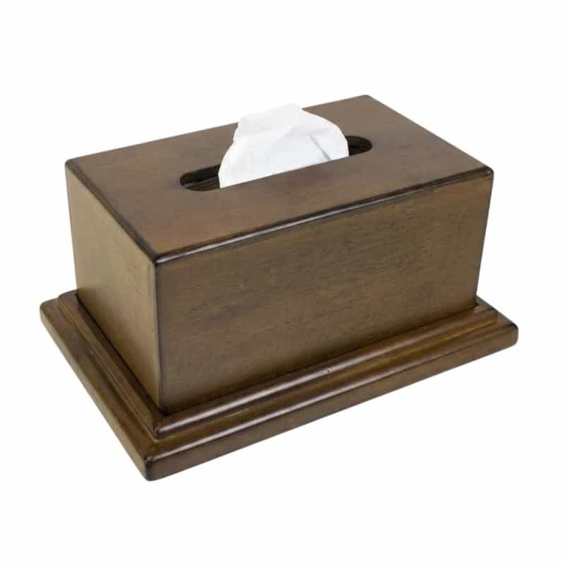 Decorative Wood Tissue Box With Hidden Concealment Compartment For Your Valuables