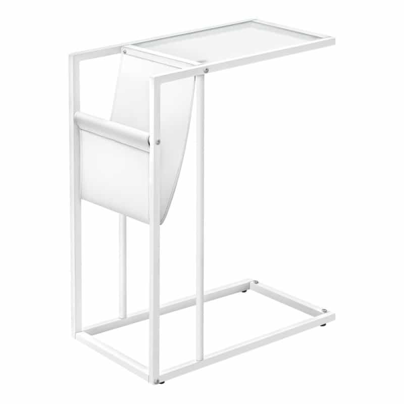 Accent Table, C-Shaped, End, Side, Snack, Magazine Storage, Living Room