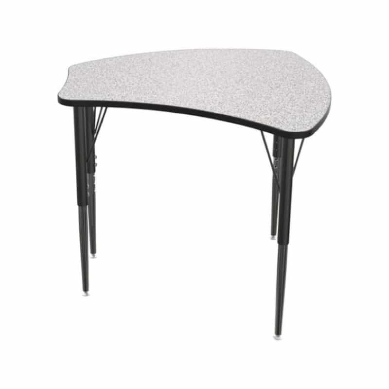 Snap Desk Configurable Student Desking -Gray Nebula Top Surface & Black Edgeband
