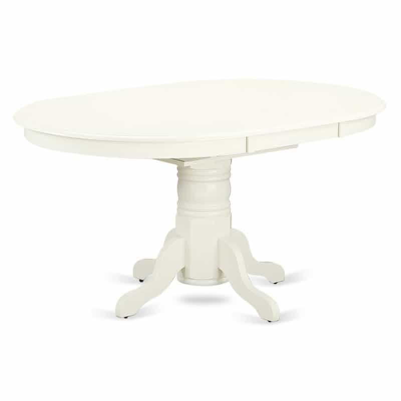 Oval Table With 18" Butterfly Leaf - Linen White
