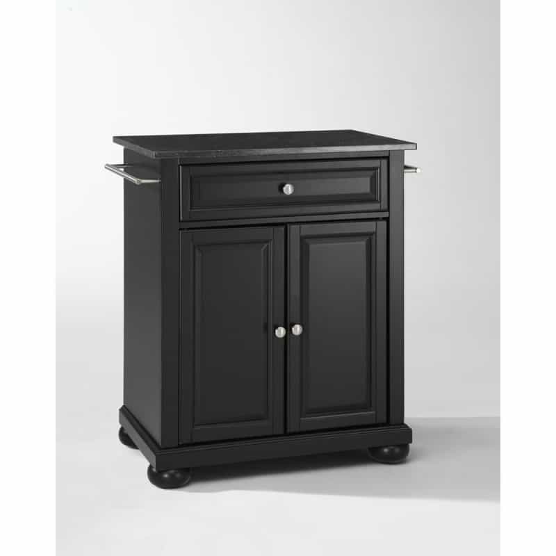 Alexandria Granite Top Portable Kitchen Island/Cart