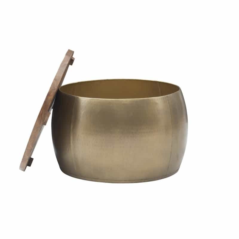 Royce Large Gold Drum With Storage