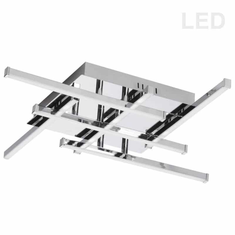 6Lt Flush Mount, Polished Chrome