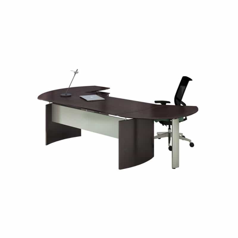 Medina™ Curved Desk Extension, Right - Mocha