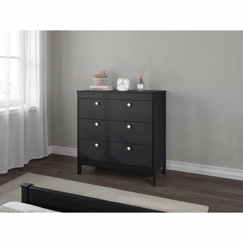 Libby Dresser, 3 Drawers, Black Wengue