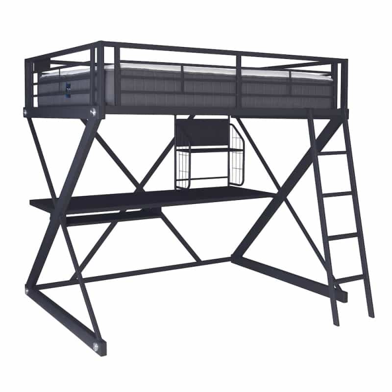 Z-Bedroom Full Size Study Loft Bunk Bed