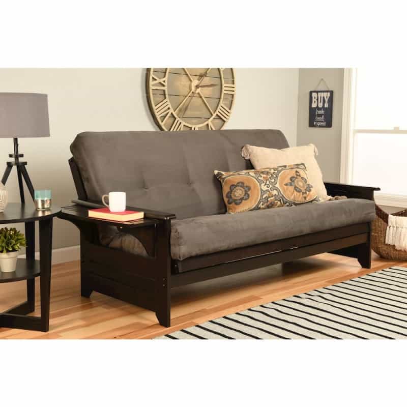 Phoenix Frame-Espresso Finish-Suede Gray Mattress