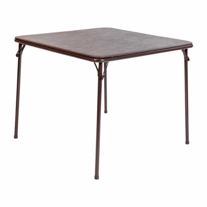 Brown Folding Card Table - With Collapsible Legs